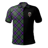 Clan Armstrong Modern Tartan Polo Shirt Half of Me - Cross Style IZ22 Armstrong Modern Tartan Tartan Polo