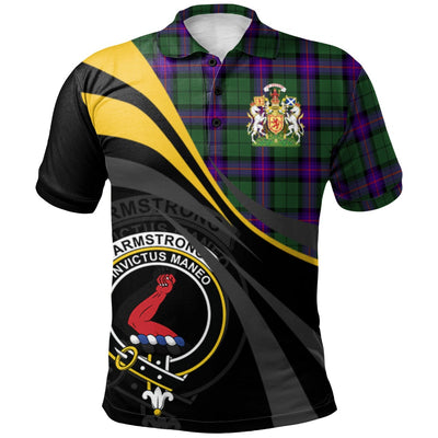 Clan Armstrong Modern Tartan Polo Shirt - Royal Coat Of Arms Style