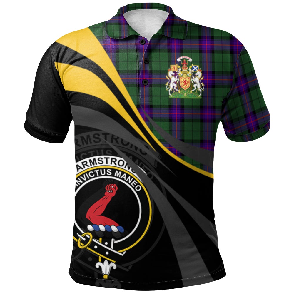 Clan Armstrong Modern Tartan Polo Shirt - Royal Coat Of Arms Style BM83 Armstrong Modern Tartan Tartan Polo
