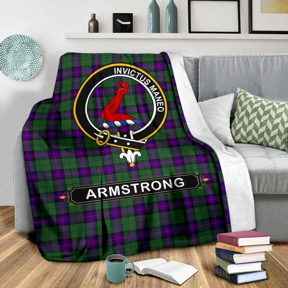 Clan Armstrong Tartan Crest Blanket 3 Sizes EW53 Clan Armstrong Tartan Today