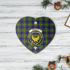 Clan Arnott Tartan Crest Heart Ceramic Ornament DZ29 Arnott Tartan Tartan Christmas