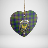 Clan Arnott Tartan Crest Heart Ceramic Ornament DZ29 Arnott Tartan Tartan Christmas