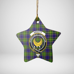 Clan Arnott Tartan Crest Star Ceramic Ornament NT25 Arnott Tartan Tartan Christmas