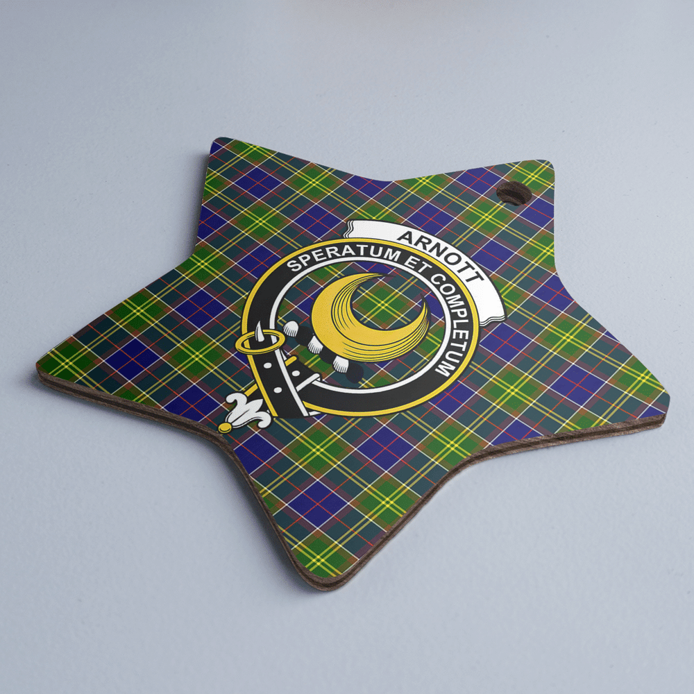 Clan Arnott Tartan Crest Star Ceramic Ornament NT25 Arnott Tartan Tartan Christmas