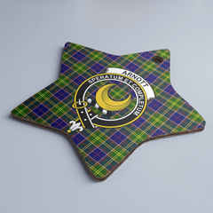 Clan Arnott Tartan Crest Star Ceramic Ornament NT25 Arnott Tartan Tartan Christmas