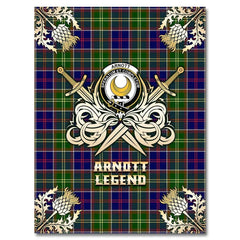 Clan Arnott Tartan Gold Courage Symbol Blanket EL82 Clan Arnott Tartan Today
