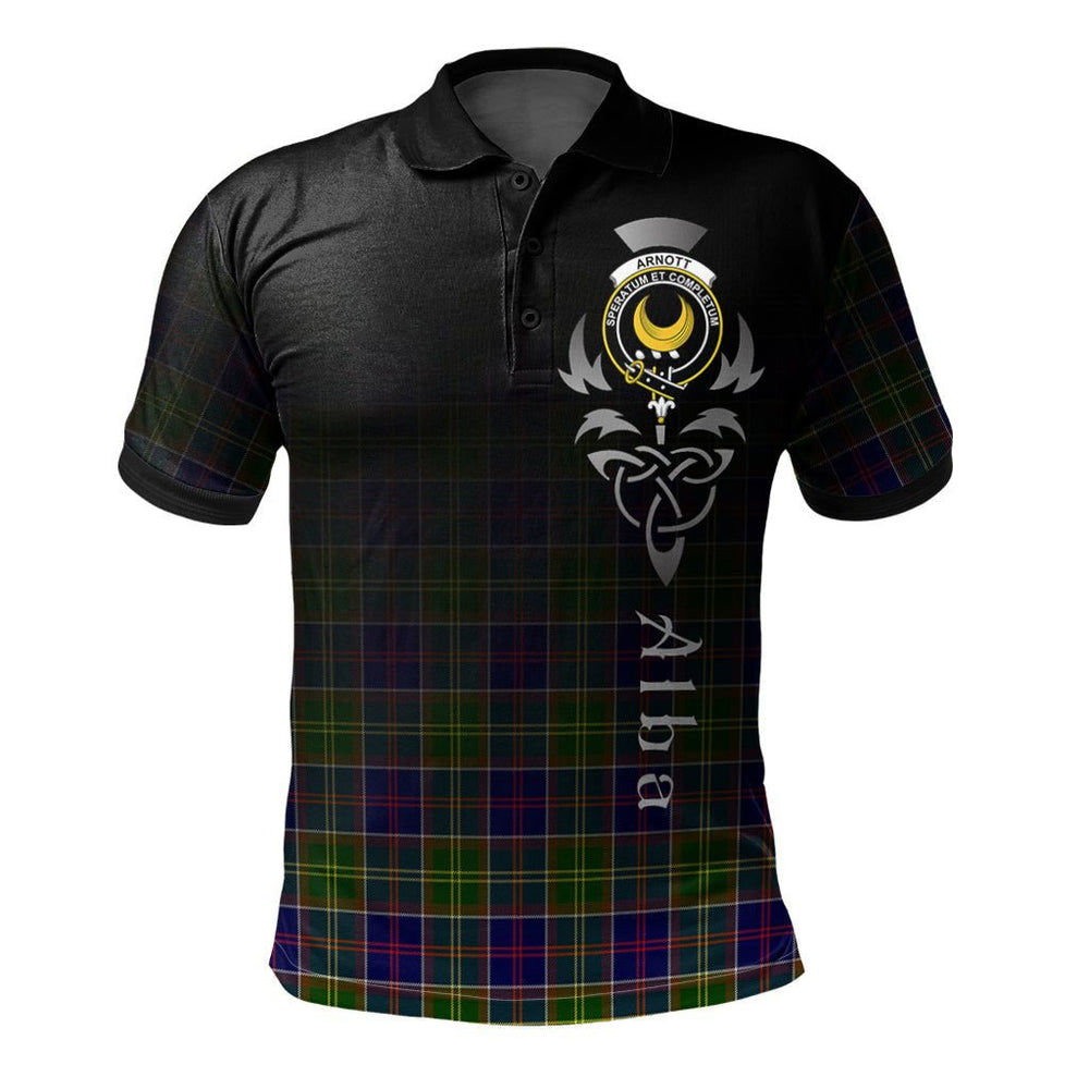 Clan Arnott Tartan Polo Shirt - Alba Celtic Style UO72 Arnott Tartan Tartan Polo