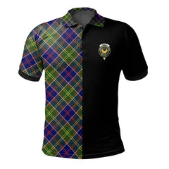 Clan Arnott Tartan Polo Shirt Half of Me - Cross Style NU53 Arnott Tartan Tartan Polo