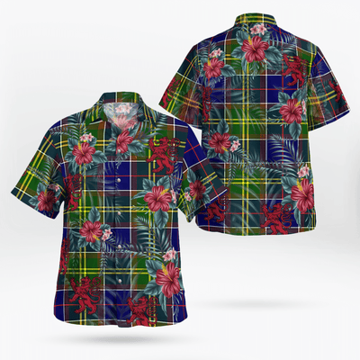 Clan Arnott Tartan Scottish Lion Hawaiian Shirt