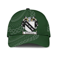 Clan Ashborne Coat Of Arms - Irish Family Crest St Patrick's Day Classic CapVU49 Classic Cap - Ashborne Coat Of Arms St Patrick's Day Classic Cap Irish Cap