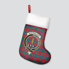 Clan Auchinleck Tartan Crest Christmas Stocking MC37 Auchinleck Tartan Tartan Stocking