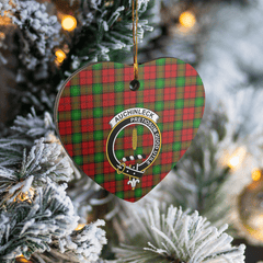 Clan Auchinleck Tartan Crest Heart Ceramic Ornament KW27 Auchinleck Tartan Tartan Christmas