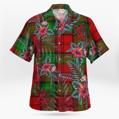 Clan Auchinleck Tartan Scottish Lion Hawaiian Shirt OS29 Auchinleck Tartan Tartan Hawaii Shirt