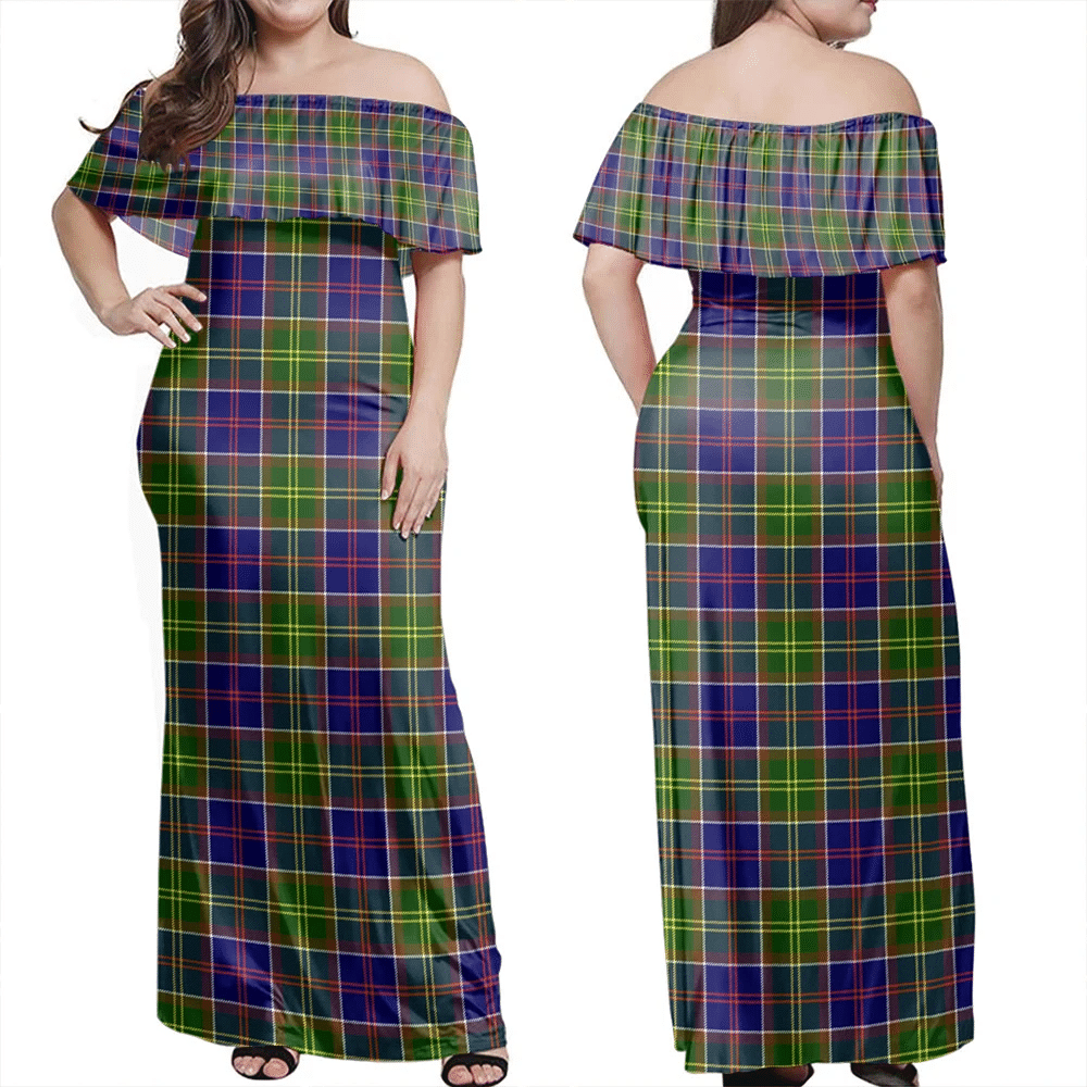 Clan Ayrshire District Tartan Hawaii Dress TQ98 Clan Ayrshire Tartan Hawaii Dress