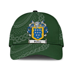 Clan Bailey Coat Of Arms - Irish Family Crest St Patrick's Day Classic CapUG16 Classic Cap - Bailey Coat Of Arms St Patrick's Day Classic Cap Irish Cap