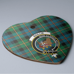 Clan Baillie Ancient Tartan Crest Heart Ceramic Ornament HX50 Baillie Ancient Tartan Tartan Christmas