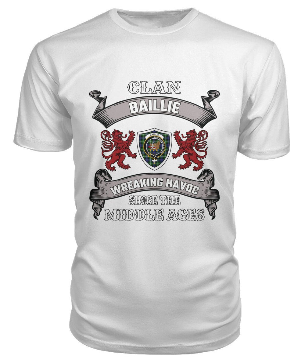 Clan Baillie Family Tartan 2D T-ShirtMX59 Baillie Tartan 2D T-Shirt Tartan T-Shirt White S Baillie Tartan 2D T-Shirt