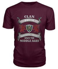 Clan Baillie Family Tartan 2D T-ShirtMX59 Baillie Tartan 2D T-Shirt Tartan T-Shirt Maroon S Baillie Tartan 2D T-Shirt