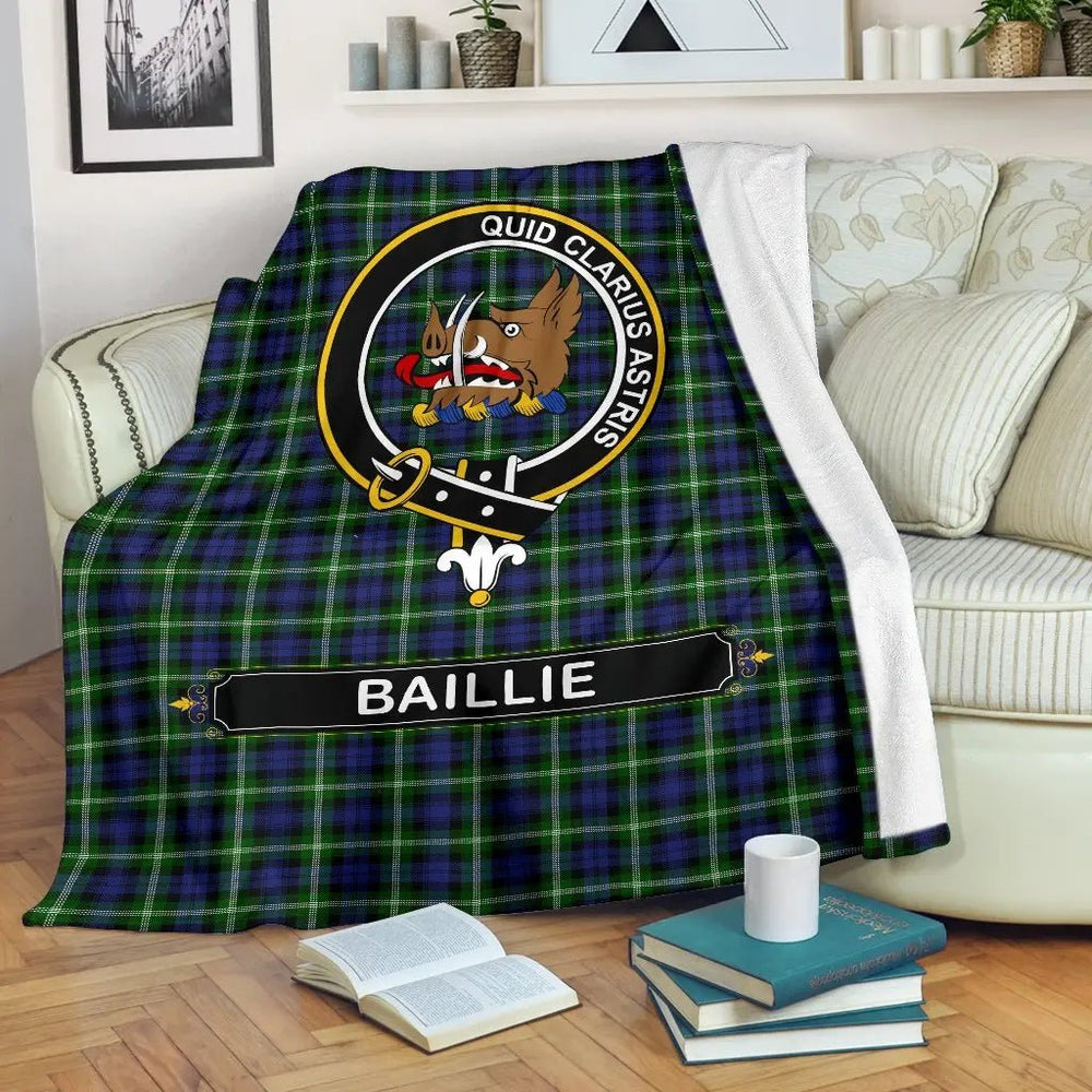 Clan Baillie Family Tartan Crest Blanket 3 Sizes VM57 Clan Baillie Tartan Today