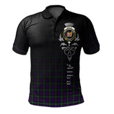 Clan Baillie Highland Society Tartan Polo Shirt - Alba Celtic Style MH42 Baillie Highland Society Tartan Tartan Polo