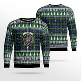 Clan Baillie Modern Crest Tartan Christmas Ugly Sweater RO36 Baillie Modern Crest Tartan Tartan Ugly Sweater