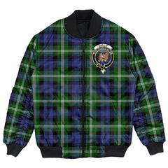 Clan Baillie Modern Tartan Crest Bomber Jacket YM92 Baillie Modern Tartan Tartan Bomber Jacket