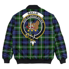 Clan Baillie Modern Tartan Crest Bomber Jacket YM92 Baillie Modern Tartan Tartan Bomber Jacket