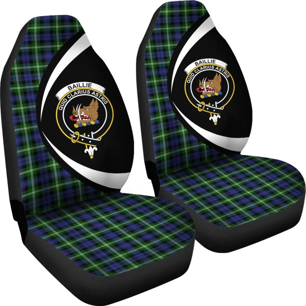 Clan Baillie Modern Tartan Crest Circle Style Car Seat Cover AY40 Clan Baillie Tartan Today