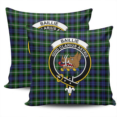 Clan Baillie Modern Tartan Crest Pillow Cover ID60 Clan Baillie Tartan Today