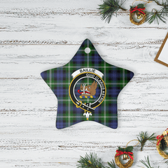 Clan Baillie Modern Tartan Crest Star Ceramic Ornament CR44 Baillie Modern Tartan Tartan Christmas