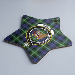 Clan Baillie Modern Tartan Crest Star Ceramic Ornament CR44 Baillie Modern Tartan Tartan Christmas