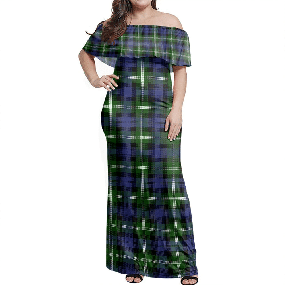 Clan Baillie Modern Tartan Hawaii Dress ZT38 Clan Baillie Tartan Hawaii Dress