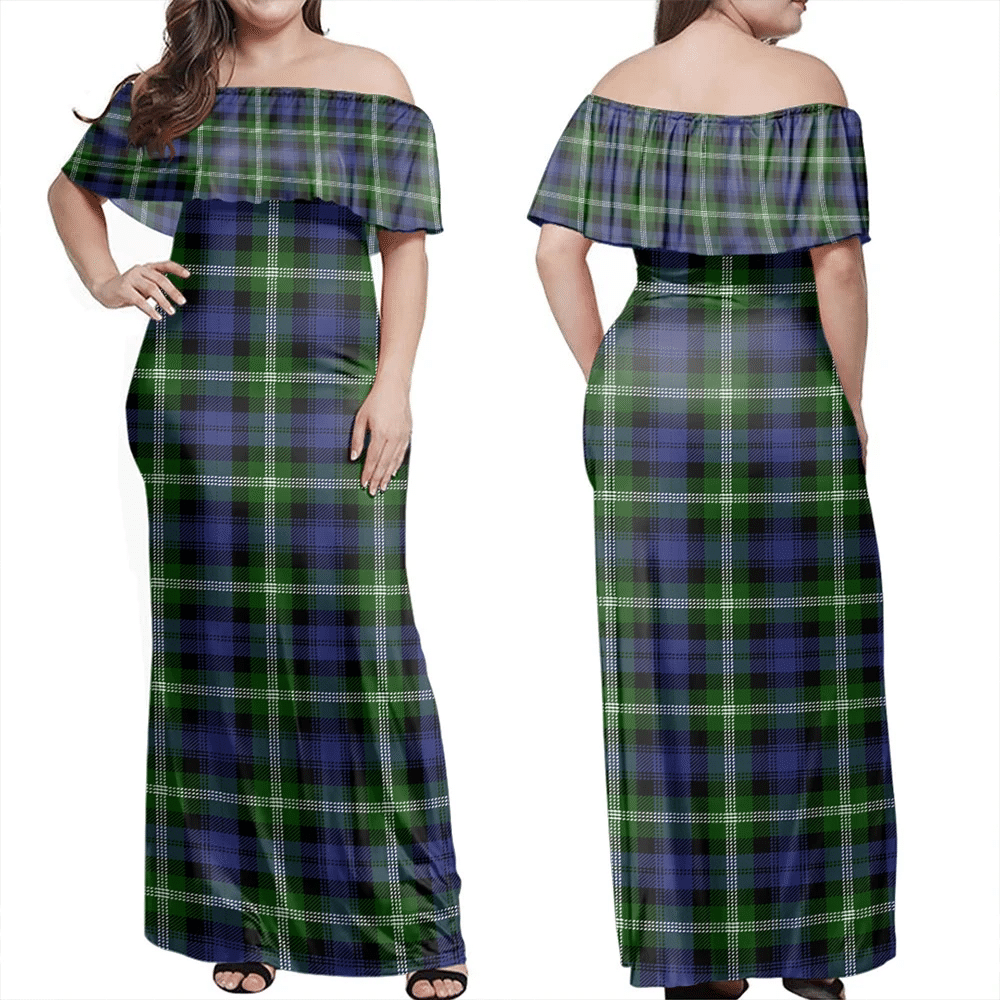 Clan Baillie Modern Tartan Hawaii Dress ZT38 Clan Baillie Tartan Hawaii Dress