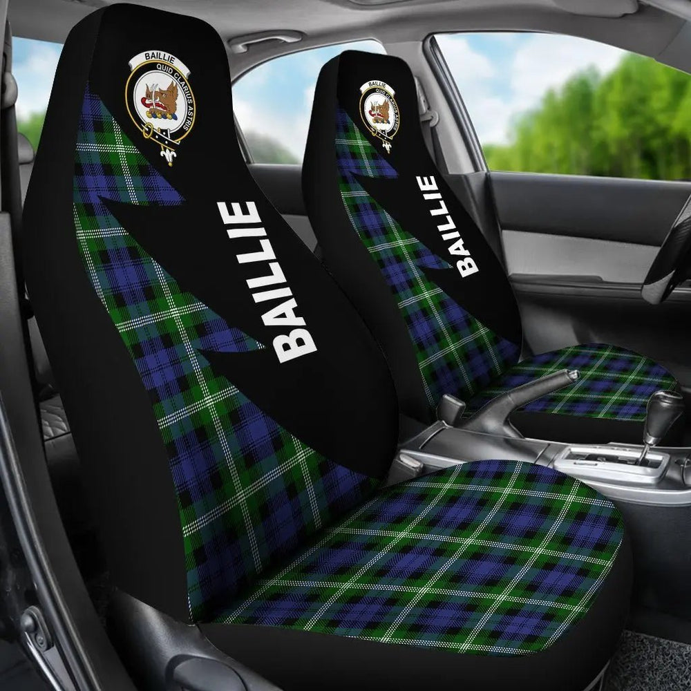 Clan Baillie Tartan Crest Flash Style Car Seat Cover DQ76 Clan Baillie Tartan Today