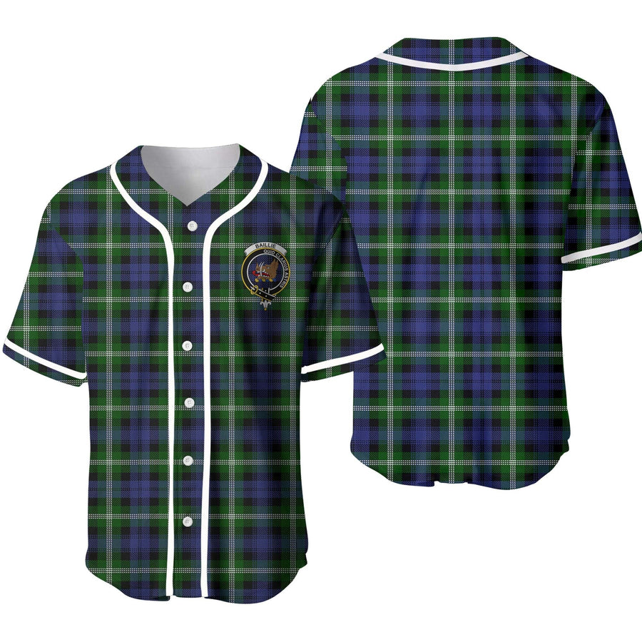 Clan Baillie Tartan Unisex Baseball Jersey