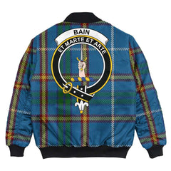Clan Bain Tartan Crest Bomber Jacket QL56 Bain Tartan Tartan Bomber Jacket