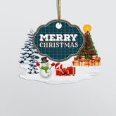 Clan Baird Ancient "Merry Christmas" Tartan Acrylic Ornament DT24 Baird Ancient Tartan Tartan Christmas