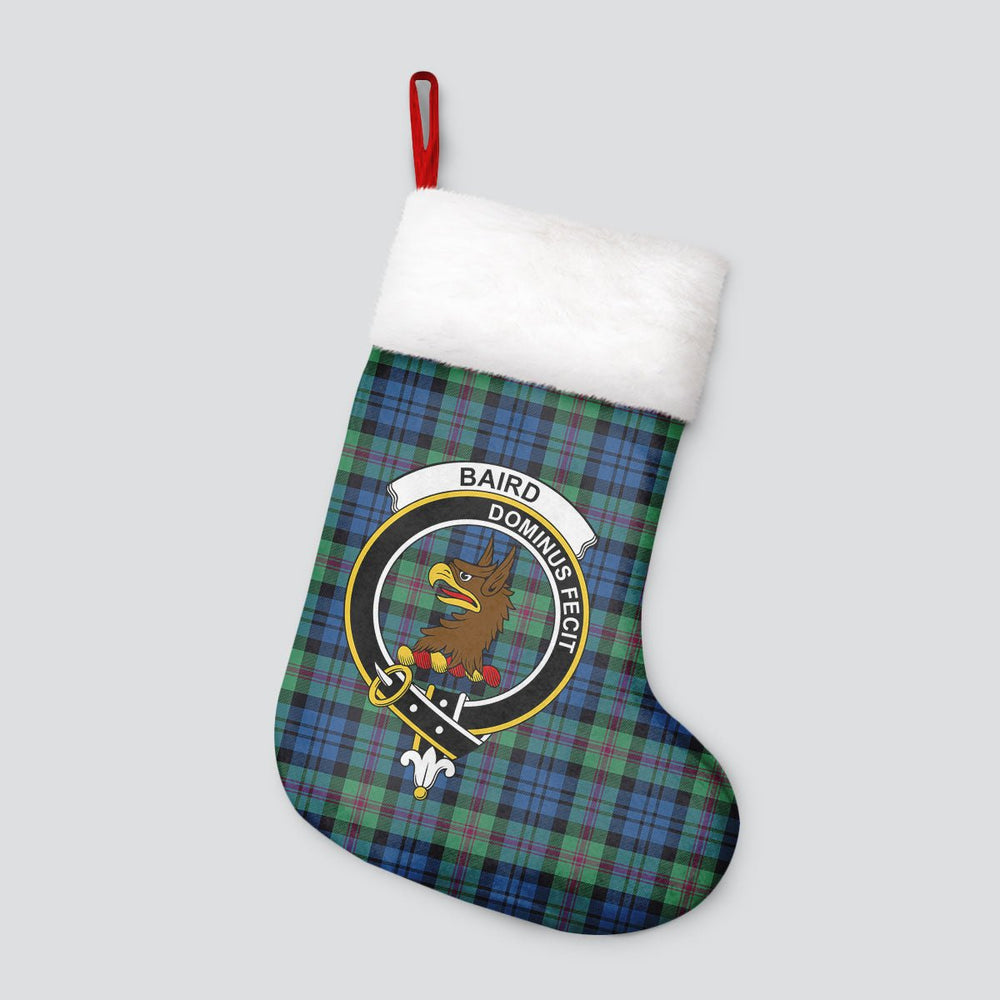 Clan Baird Ancient Tartan Crest Christmas Stocking XN75 Baird Ancient Tartan Tartan Stocking