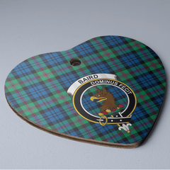 Clan Baird Ancient Tartan Crest Heart Ceramic Ornament UQ11 Baird Ancient Tartan Tartan Christmas