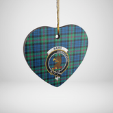 Clan Baird Ancient Tartan Crest Heart Ceramic Ornament UQ11 Baird Ancient Tartan Tartan Christmas