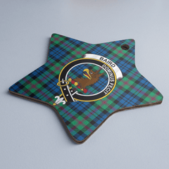 Clan Baird Ancient Tartan Crest Star Ceramic Ornament ZK17 Baird Ancient Tartan Tartan Christmas
