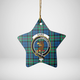Clan Baird Ancient Tartan Crest Star Ceramic Ornament ZK17 Baird Ancient Tartan Tartan Christmas