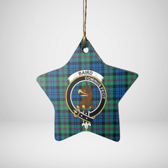 Clan Baird Ancient Tartan Crest Star Ceramic Ornament ZK17 Baird Ancient Tartan Tartan Christmas
