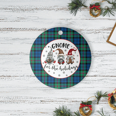 Clan Baird Ancient Tartan Gnome Round Ceramic Ornament OT98 Baird Ancient Tartan Tartan Christmas