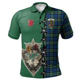 Clan Baird Ancient Tartan Polo Shirt - Lion Rampant And Celtic Thistle Style FT76 Baird Ancient Tartan Tartan Polo