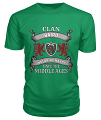Clan Baird Family Tartan 2D T-ShirtYC61 Baird Tartan 2D T-Shirt Tartan T-Shirt Green Apple S Baird Tartan 2D T-Shirt
