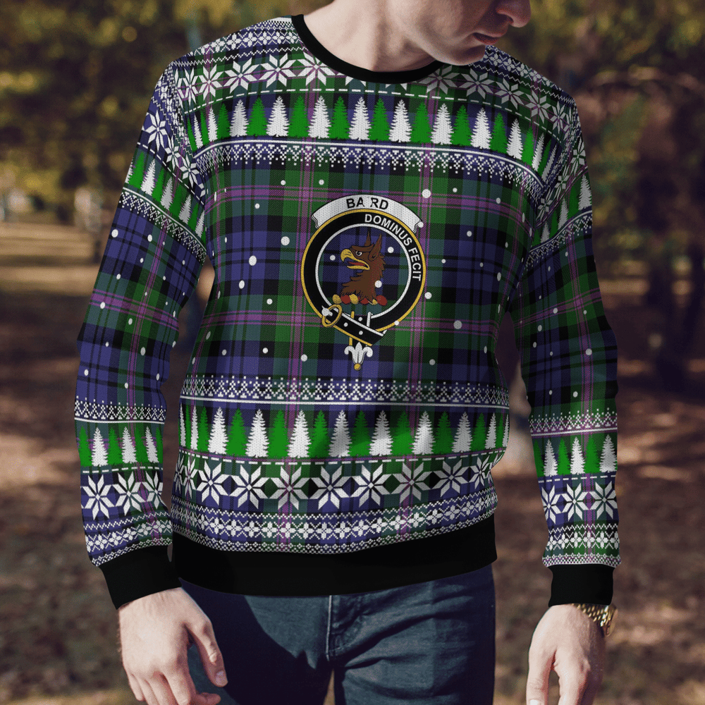 Clan Baird Modern Crest Tartan Christmas Ugly Sweater RD78 Baird Modern Crest Tartan Tartan Ugly Sweater