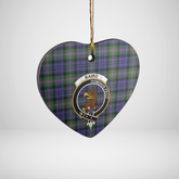 Clan Baird Modern Tartan Crest Heart Ceramic Ornament ZI70 Baird Modern Tartan Tartan Christmas
