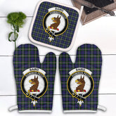 Clan Baird Modern Tartan Crest Oven Mitt And Pot Holder (2 Oven Mitts + 1 Pot Holder) IJ23 Clan Baird Tartan Today