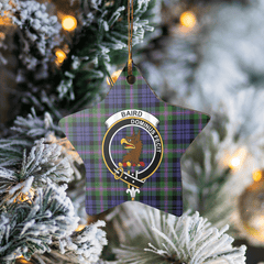 Clan Baird Modern Tartan Crest Star Ceramic Ornament DY32 Baird Modern Tartan Tartan Christmas